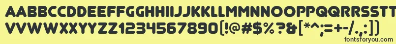 JunegullRegular Font – Black Fonts on Yellow Background