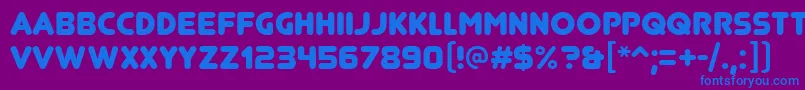 JunegullRegular Font – Blue Fonts on Purple Background