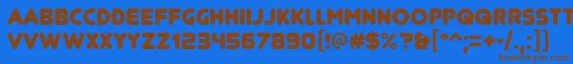 JunegullRegular Font – Brown Fonts on Blue Background