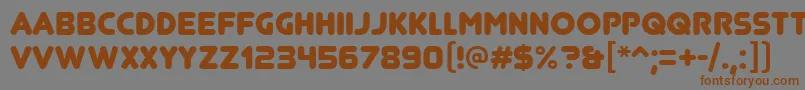 Шрифт JunegullRegular – коричневые шрифты на сером фоне