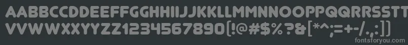 JunegullRegular-fontti – harmaat kirjasimet mustalla taustalla