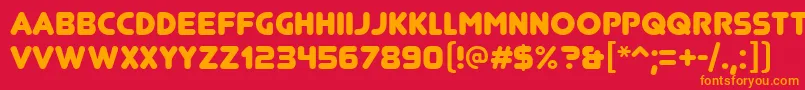 JunegullRegular Font – Orange Fonts on Red Background