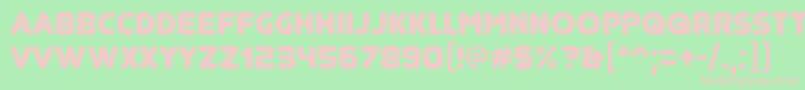 JunegullRegular-fontti – vaaleanpunaiset fontit vihreällä taustalla