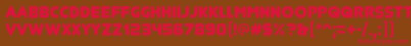 JunegullRegular Font – Red Fonts on Brown Background