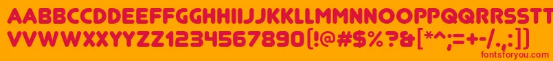 JunegullRegular Font – Red Fonts on Orange Background