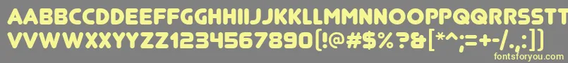 JunegullRegular Font – Yellow Fonts on Gray Background