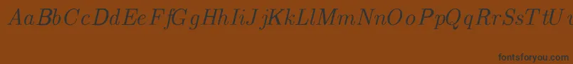 CmTextItalic Font – Black Fonts on Brown Background
