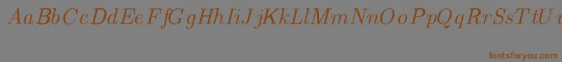 Шрифт CmTextItalic – коричневые шрифты на сером фоне