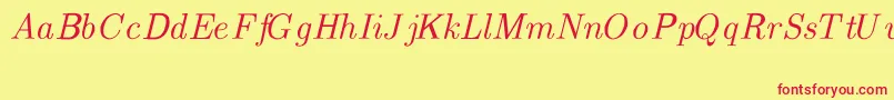 Шрифт CmTextItalic – красные шрифты на жёлтом фоне