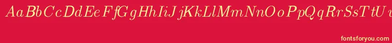 Шрифт CmTextItalic – жёлтые шрифты на красном фоне