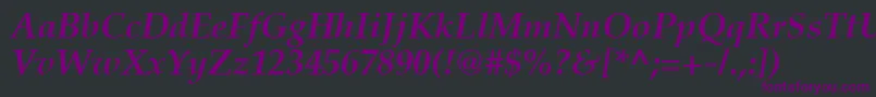 Police PaltonBolditalic – polices violettes sur fond noir