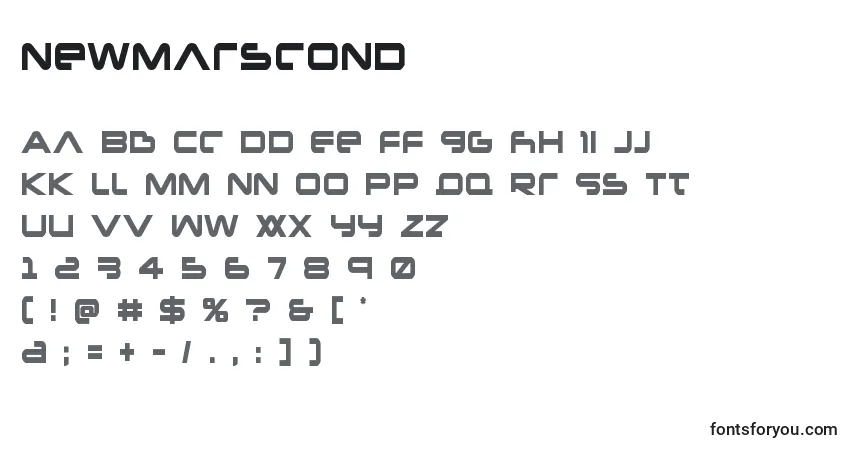 Fuente Newmarscond - alfabeto, números, caracteres especiales