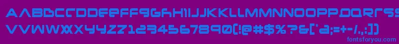 Newmarscond Font – Blue Fonts on Purple Background