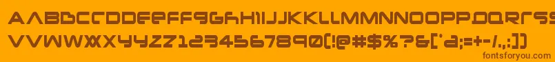Newmarscond Font – Brown Fonts on Orange Background