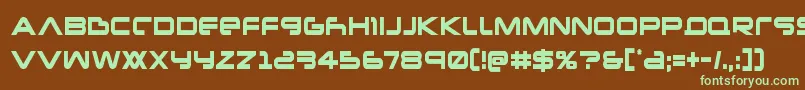 Newmarscond Font – Green Fonts on Brown Background