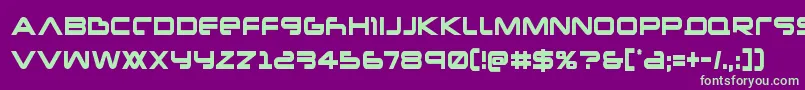 Newmarscond Font – Green Fonts on Purple Background