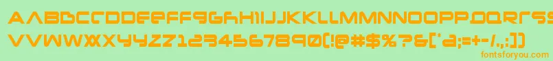 Newmarscond Font – Orange Fonts on Green Background