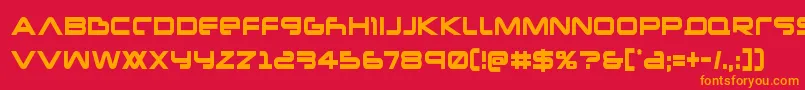 Newmarscond Font – Orange Fonts on Red Background