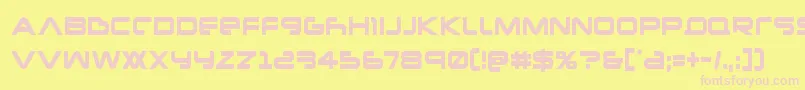 Newmarscond Font – Pink Fonts on Yellow Background