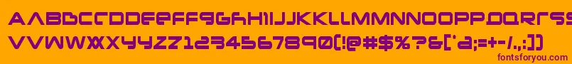 Newmarscond Font – Purple Fonts on Orange Background