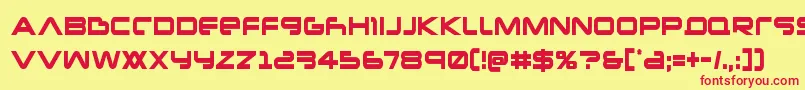 Newmarscond Font – Red Fonts on Yellow Background