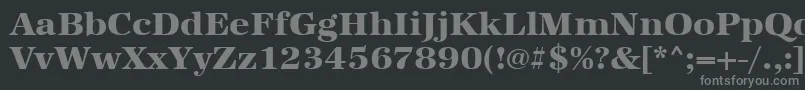 Urwantiquatextbolwid Font – Gray Fonts on Black Background