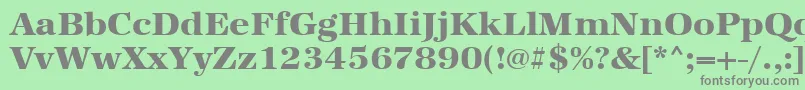Urwantiquatextbolwid-Schriftart – Graue Schriften auf grünem Hintergrund