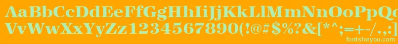 Urwantiquatextbolwid Font – Green Fonts on Orange Background