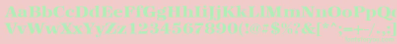 Urwantiquatextbolwid Font – Green Fonts on Pink Background