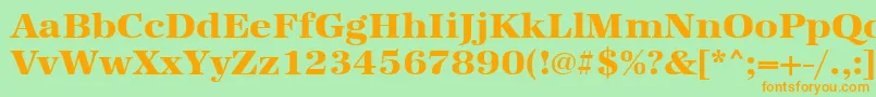 Urwantiquatextbolwid Font – Orange Fonts on Green Background