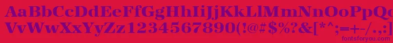 Urwantiquatextbolwid Font – Purple Fonts on Red Background