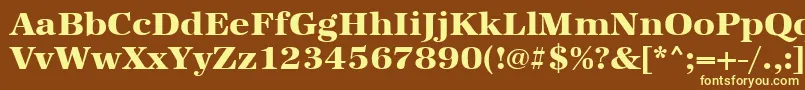 Urwantiquatextbolwid Font – Yellow Fonts on Brown Background