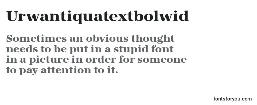 Review of the Urwantiquatextbolwid Font