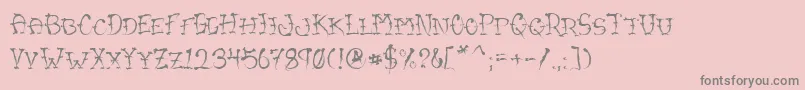 Шрифт VtcSumislasheroneSc – серые шрифты на розовом фоне