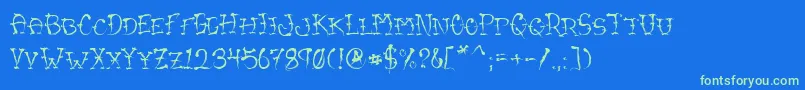 VtcSumislasheroneSc Font – Green Fonts on Blue Background