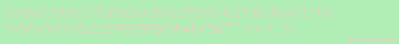 VtcSumislasheroneSc Font – Pink Fonts on Green Background