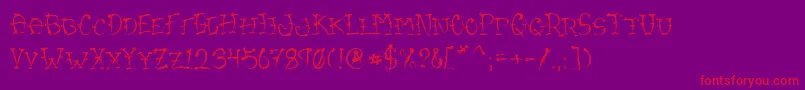 VtcSumislasheroneSc Font – Red Fonts on Purple Background