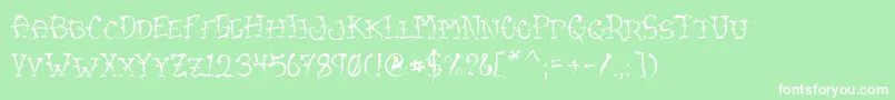 VtcSumislasheroneSc Font – White Fonts on Green Background