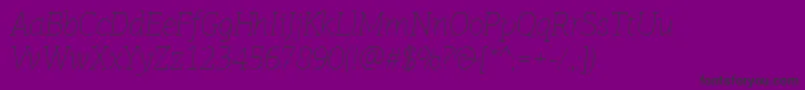 PfagoraslabproExtrathinitalic-Schriftart – Schwarze Schriften auf violettem Hintergrund