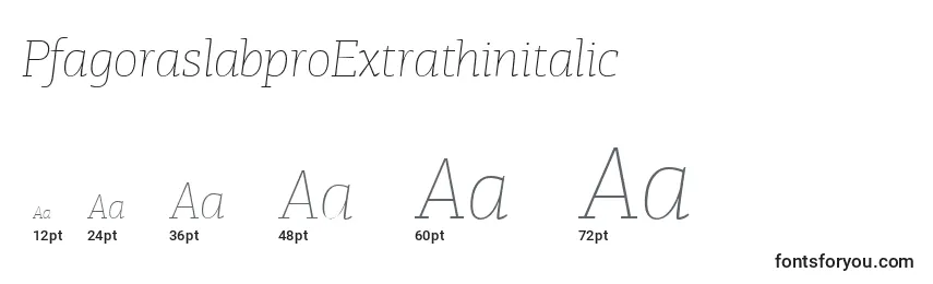 Größen der Schriftart PfagoraslabproExtrathinitalic