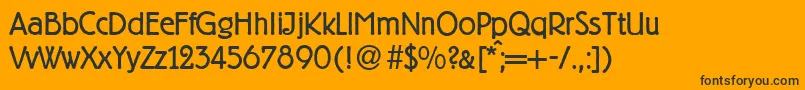 B693DecoRegular Font – Black Fonts on Orange Background