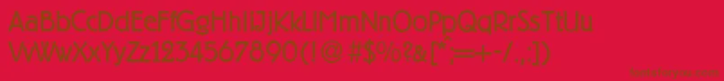 B693DecoRegular Font – Brown Fonts on Red Background