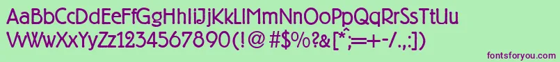 B693DecoRegular Font – Purple Fonts on Green Background
