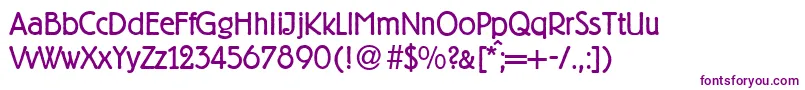 B693DecoRegular Font – Purple Fonts on White Background