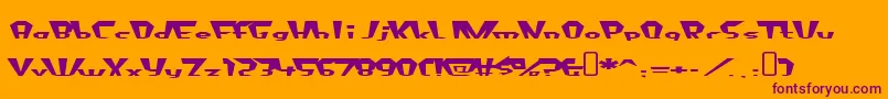 FluoridebeingsRegular Font – Purple Fonts on Orange Background