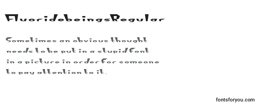 Review of the FluoridebeingsRegular Font