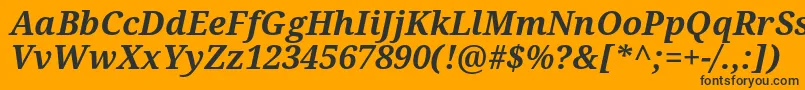 Notoserif Bolditalic Font – Black Fonts on Orange Background