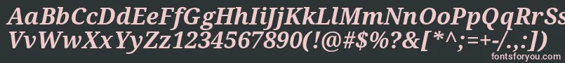 fuente Notoserif Bolditalic – Fuentes Rosadas Sobre Fondo Negro