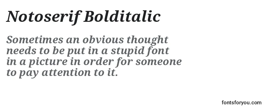 Notoserif Bolditalic Font