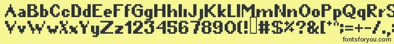 Crunchybeef Font – Black Fonts on Yellow Background